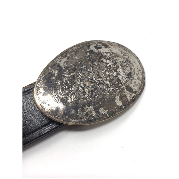 Vintage 90s Lands End Leather Belt - Picture 5 of 6